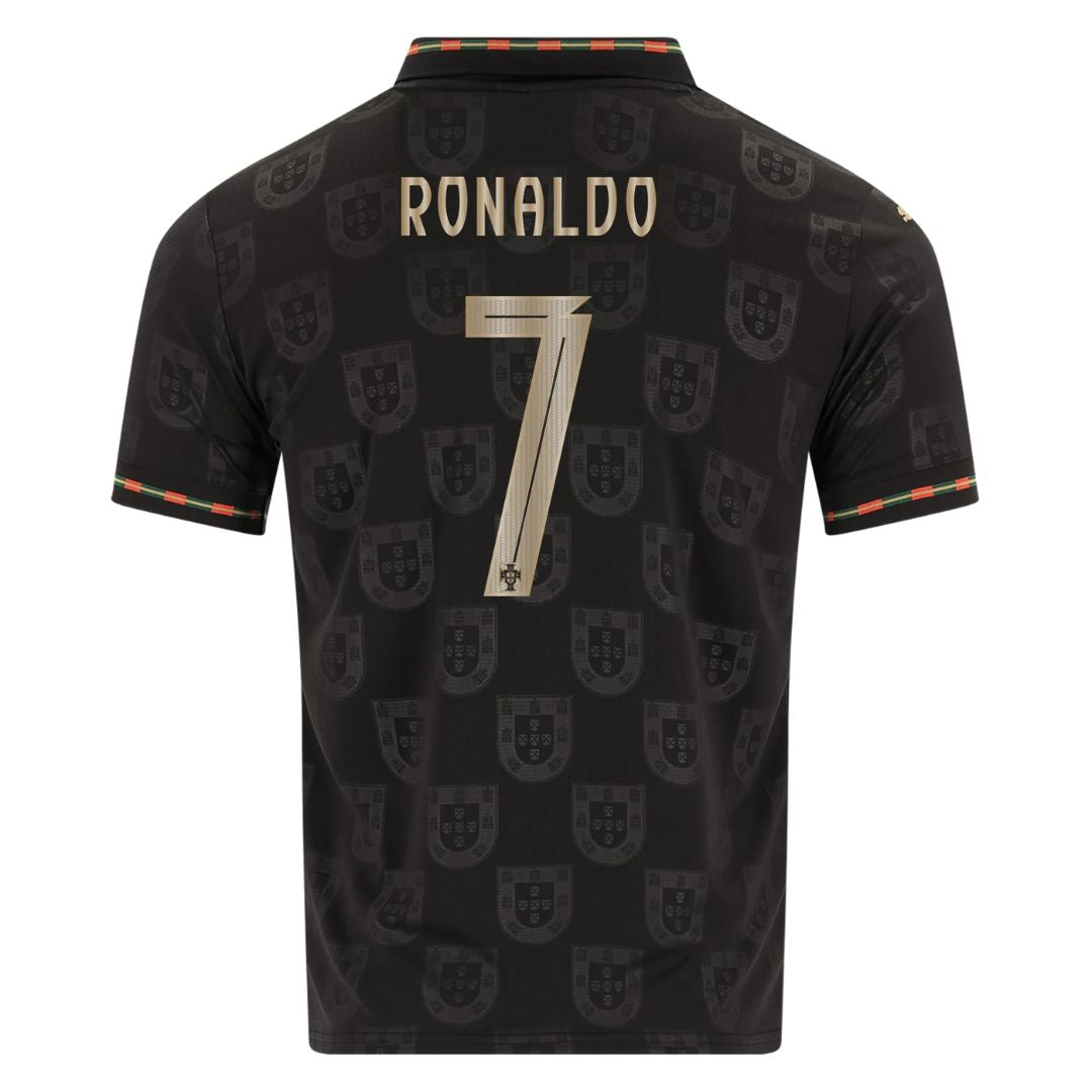 Portugal World Cup Fan Jersey Black Panther 2026 - #7 Ronaldo, #13 Eusebio, #8 B. Fernandes