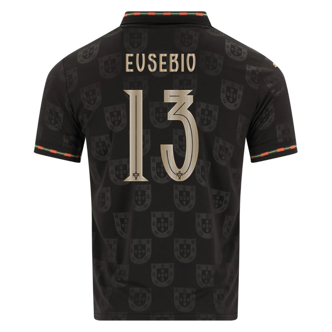Portugal World Cup Fan Jersey Black Panther 2026 - #7 Ronaldo, #13 Eusebio, #8 B. Fernandes
