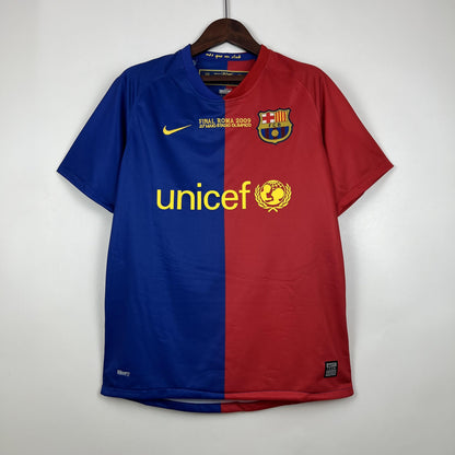 Barcelona Retro Home UEFA Champions League Jersey 2008/2009