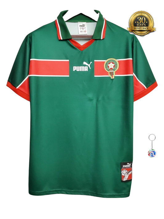 Morocco Away Green Retro Jersey 1998