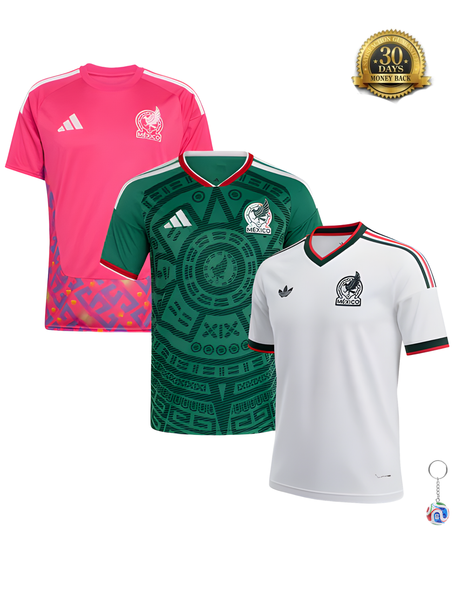 Mexico 3 Pack Jerseys - Home, Away & Goalkeeper - Fan Version | World Cup 2026