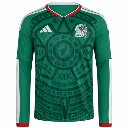 Mexico 26/27 Home Jersey - Long Sleeve