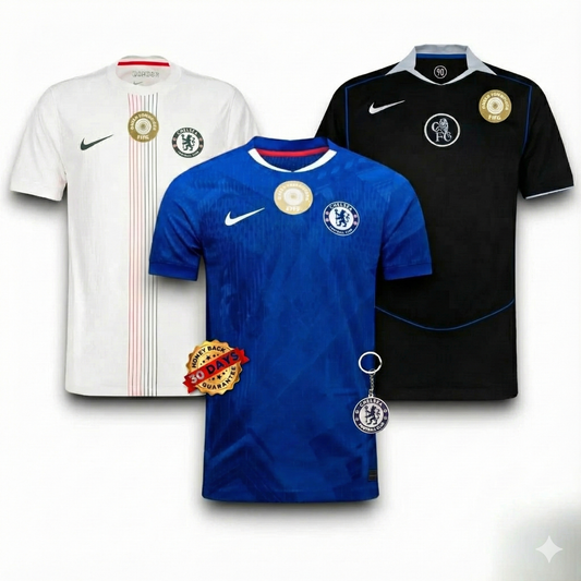 Combo Chelsea 3 Jerseys 25/26  World Champion Patch